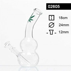 Bong Vetro Double Bubble - 18 cm