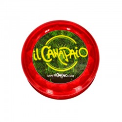 GRINDER IL PLASTICA ROSSO CON LOGO IL CANAPAIO