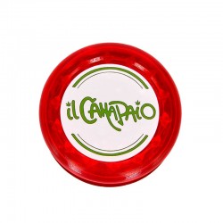 GRINDER IL PLASTICA ROSSO CON LOGO IL CANAPAIO
