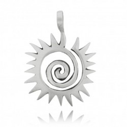 pendente in pewter sola ad aspirale