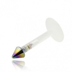 labret spike flessibile in acrilico multi colore dm 1.2 mm lunghezza 8mm