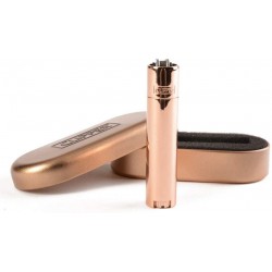 Clipper in metallo colore oro rosa con scatola cromata rose gold