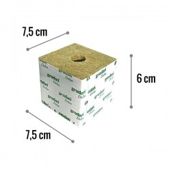 Grodan 7,5x7,5x6 Cubetto Lana di Roccia