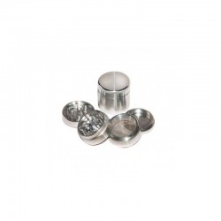 cnc grinder in alluminio - 40 mm - 4 parti - argento