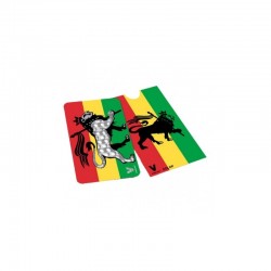 grinder card leone rasta - trita tabacco in metallo formato tessera