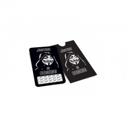 grinder card anonymous - trita tabacco in metallo formato tessera